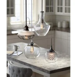 Possini Euro Encircled 6" Wide Crystal Glass Modern LED Mini Pendant