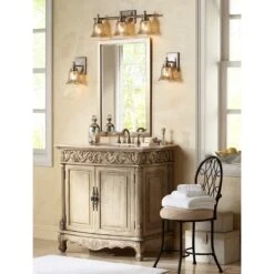 Possini Euro Metzeo French Brass 22" X 33" Wall Mirror