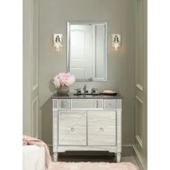 Possini Euro Metzeo Chrome 22" X 33" Wall Mirror