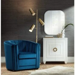 Possini Euro Bailey 27" X 32" Brushed Gold Rectangular Mirror