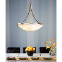 Possini Euro Design Deco Nickel 24 1/4" Wide Pendant Light