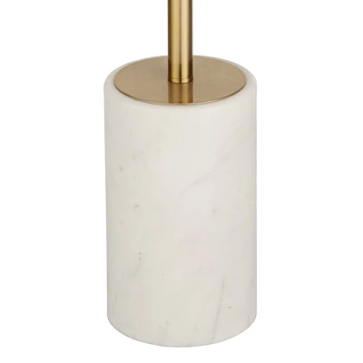 Possini Euro Design Milan Modern 66" Tall Floor Lamp Gold Metal Beige Pleated Empire Fabric Shade For Living Room Bedroom Office - Image 3