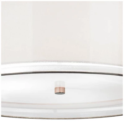 Possini Euro Design Brushed Nickel Pendant Chandelier 20" Wide Modern Organza Outer White Inner Shade 3-Light Fixture For Dining Room Kitchen Island - Image 2