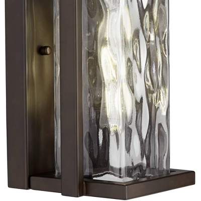 Possini Euro Design Winona Modern Outdoor Wall Light Fixture Bronze 16 1/4" Water Glass For Post Exterior Barn Deck House Porch Yard Posts Patio Home - Image 3