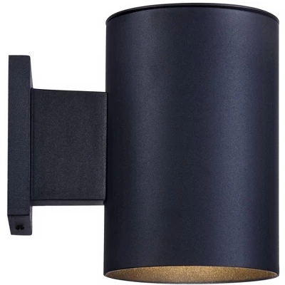 Possini Euro Design Modern Outdoor Wall Light Fixture Black LED Downlight 7 1/2" Cylinder Shade For Exterior Barn Deck House Porch Yard Patio Outside - Image 5