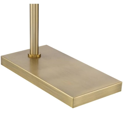 Possini Euro Design Keegan Traditional Pharmacy Floor Lamp 54 1/4" Tall Warm Gold Adjustable Swing Arm Metal Tent Shade For Living Room Reading - Image 4