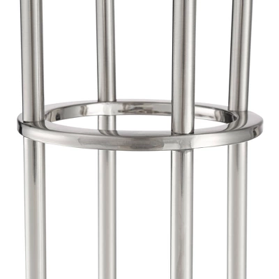 Possini Euro Design Athena Modern Floor Lamp 72" Tall Brushed Nickel 4 Light Tree Clear Outer Opal Inner Double Glass Shade For Living Room Bedroom - Image 3