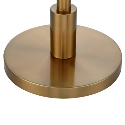 Possini Euro Design Cecil Modern Industrial Torchiere Floor Lamp 71" Tall Warm Gold Metal Opal Glass Shade For Living Room Bedroom Office House Home - Image 4