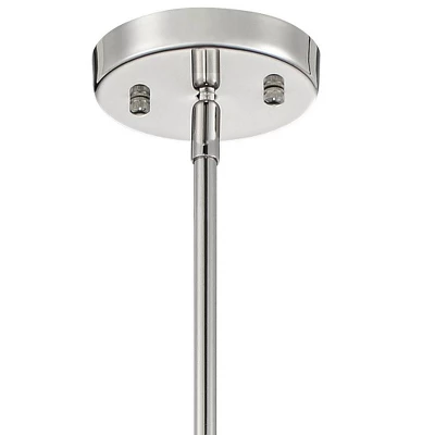 Possini Euro Design Smart Polished Nickel Chandelier 20" Wide Modern Drum Clear Crystal 6-Light Fixture For Dining Room House Foyer Kitchen Island - Image 3