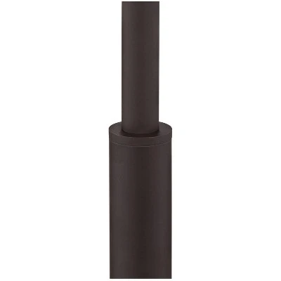 Possini Euro Design Nayla Modern Floor Lamp 62 1/2" Tall Bronze Metal Off White Fabric Tapered Drum Shade For Living Room Bedroom Office House Home - Image 4