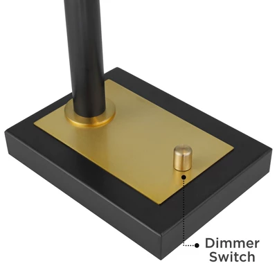 Possini Euro Design Possini Euro Hayven Desk Lamp With Dual USB Ports In Warm Gold With Black - Image 6