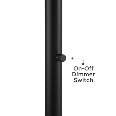 Possini Euro Design Modern Torchiere Floor Lamp LED 72" Tall Black Antique Brass White Glass Shade For Living Room Reading Uplight - Image 3