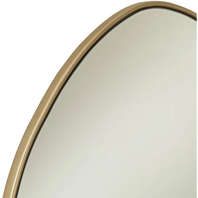 Possini Euro Design Rorschach Uneven Round Vanity Wall Mirror Modern Champagne Frame 30" Wide For Bathroom Bedroom Living Room Office Entryway House - Image 2