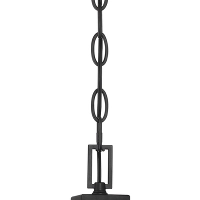 Possini Euro Design Arley Modern Outdoor Hanging Light Black Geometric Frame 12 1/2" Seedy Glass For Post Exterior Barn Deck House Porch Yard Patio - Image 5