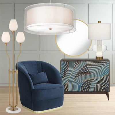 Possini Euro Design Brushed Nickel Pendant Chandelier 20" Wide Modern Organza Outer White Inner Shade 3-Light Fixture For Dining Room Kitchen Island - Image 8