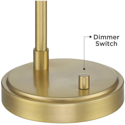 Possini Euro Design Possini Euro Vaile Desk Lamp With Dual USB Ports Warm Gold With Glass Shade - Image 6