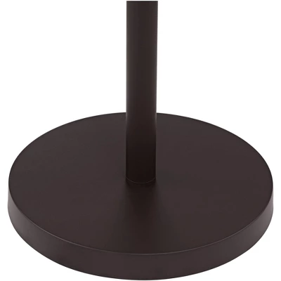 Possini Euro Design Nayla Modern Floor Lamp 62 1/2" Tall Bronze Metal Off White Fabric Tapered Drum Shade For Living Room Bedroom Office House Home - Image 3