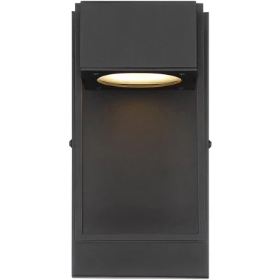 Possini Euro Design Pavel Modern Outdoor Wall Light Fixture Textured Black LED 9 1/2" For Post Exterior Barn Deck House Porch Yard Posts Patio Home - Image 3