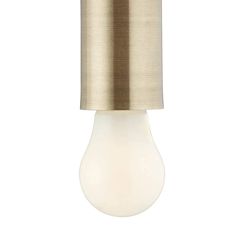 Antique Brass Plug-In Hanging Swag Chandelier With Frosted A19 LED Bulb - Image 2