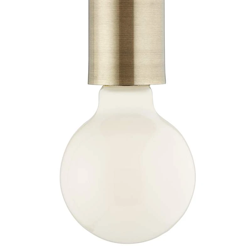 Antique Brass Plug-In Hanging Swag Chandelier With Milky G25 LED Bulb - Image 2