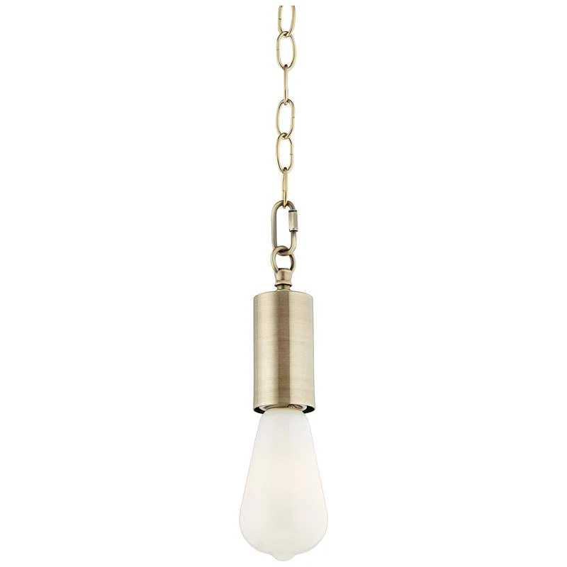 Antique Brass Plug-In Hanging Swag Chandelier With Milky ST21 LED Bulb - Image 7
