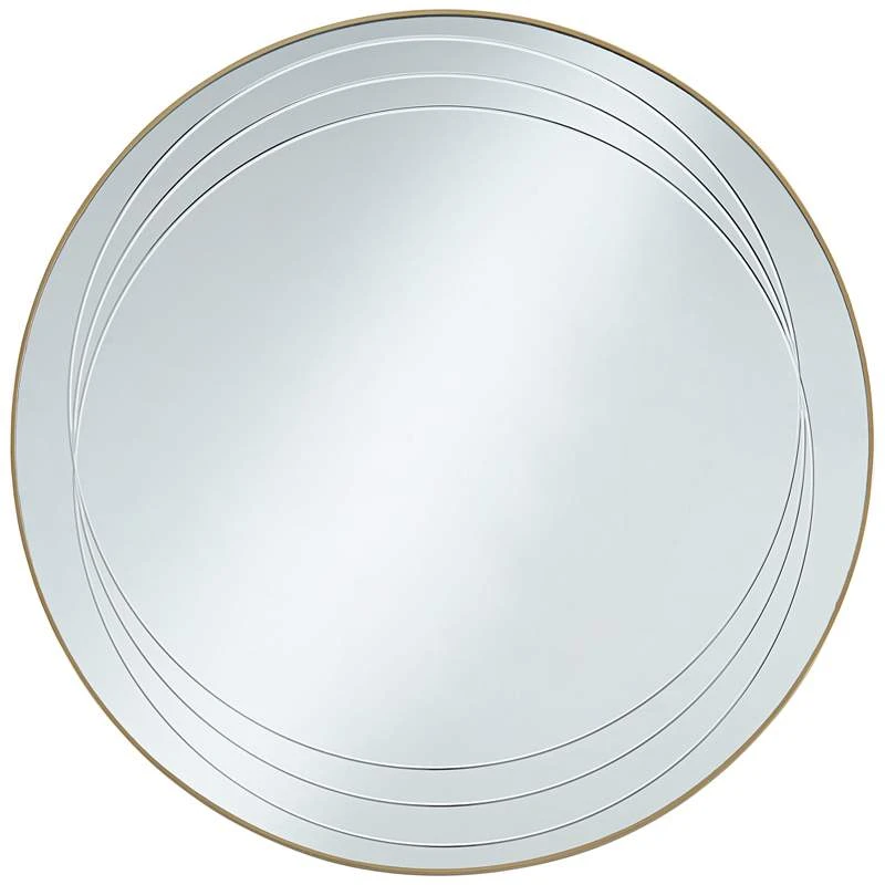Aurelia Gold Iron 32" Round Wall Mirror - Image 2