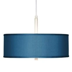 Blue Polyester 16" Wide Pendant Light