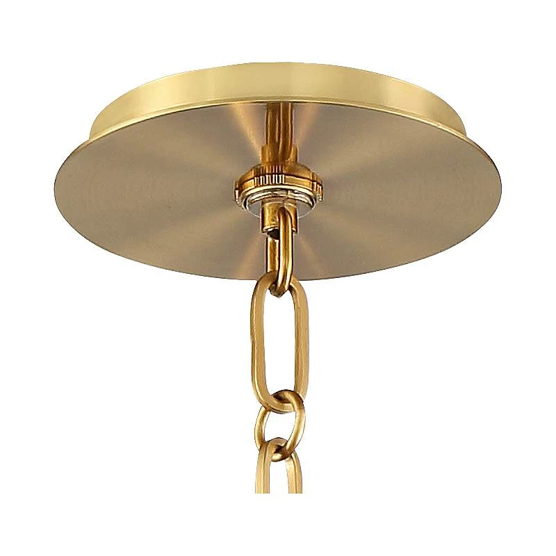 Possini Euro 20" Wide Warm Gold Pendant Light With White Shade - Image 4
