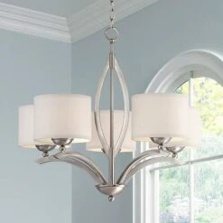 Possini Euro Ariano 27 1/4" Wide Brushed Nickel Modern Chandelier