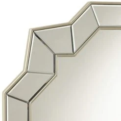 Possini Euro Aurora 31 1/4" Champagne Quatrefoil Wall Mirror