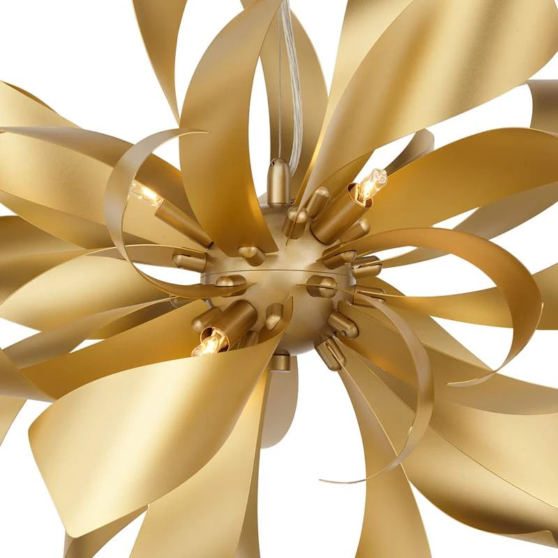 Possini Euro Baldwin 25 1/2" Wide Gold 6-Light Pendant - Image 4