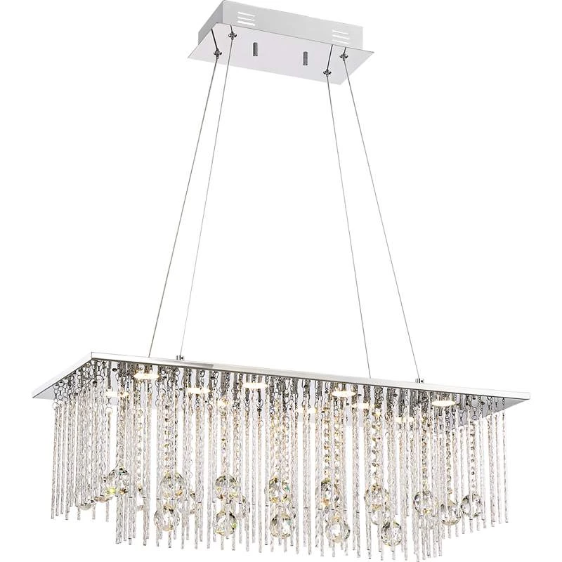 Possini Euro Boyne 29 3/4" Chrome And Crystal LED Kitchen Pendant - Image 2