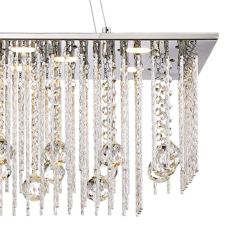 Possini Euro Boyne 29 3/4" Chrome And Crystal LED Kitchen Pendant - Image 3