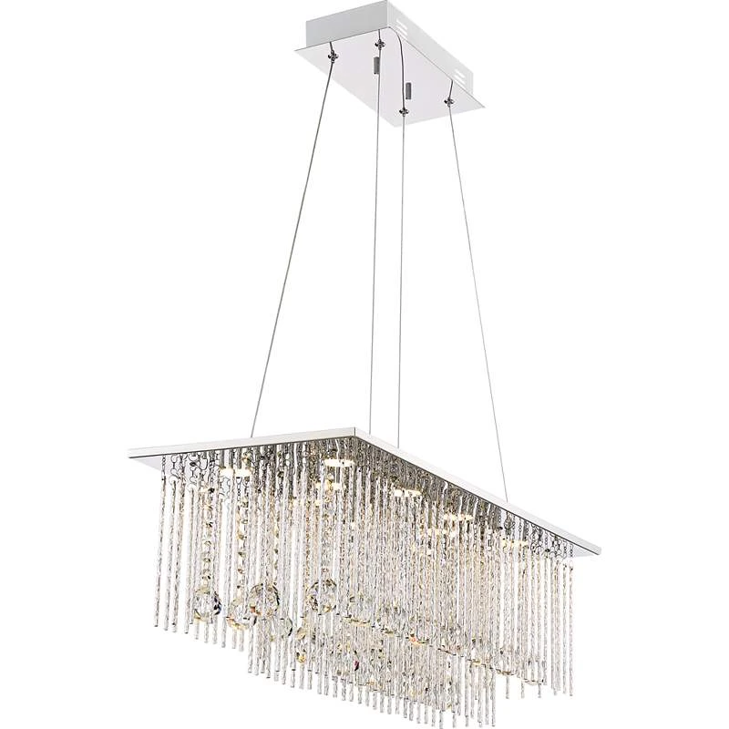 Possini Euro Boyne 29 3/4" Chrome And Crystal LED Kitchen Pendant - Image 4