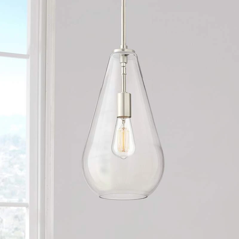 Possini Euro Burgen 8 1/2" Wide Brushed Nickel Mini Pendant - Image 2