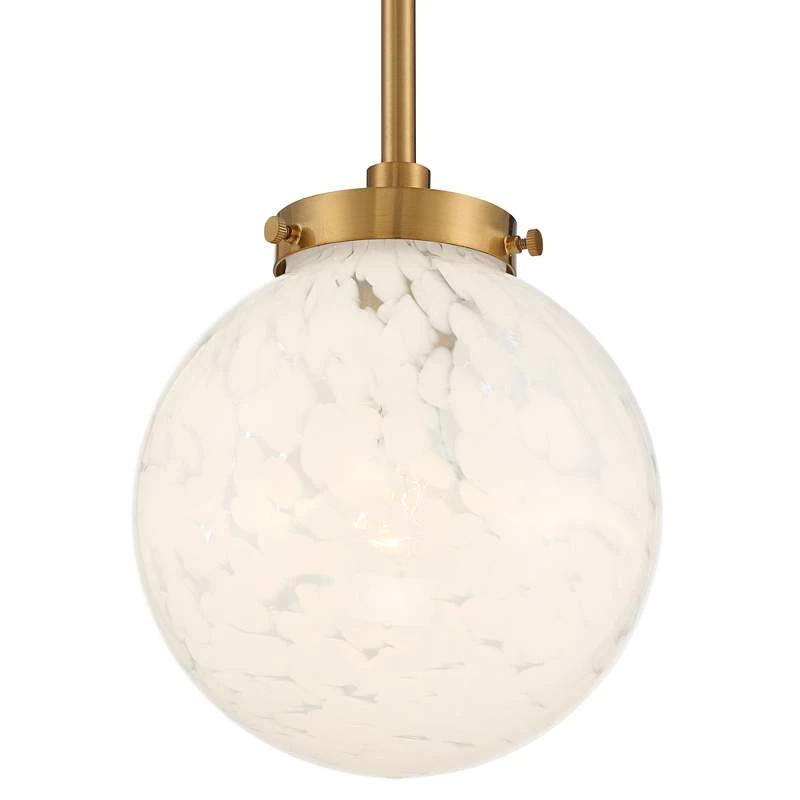 Possini Euro Candide 7" Wide Gold And Crackle Glass Globe Mini-Pendant - Image 4