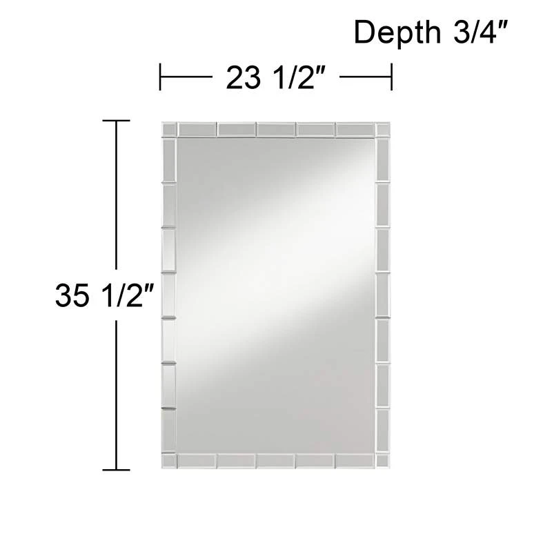 Possini Euro Cari 23 1/2" X 35 1/2" Tile Edge Mirror - Image 5