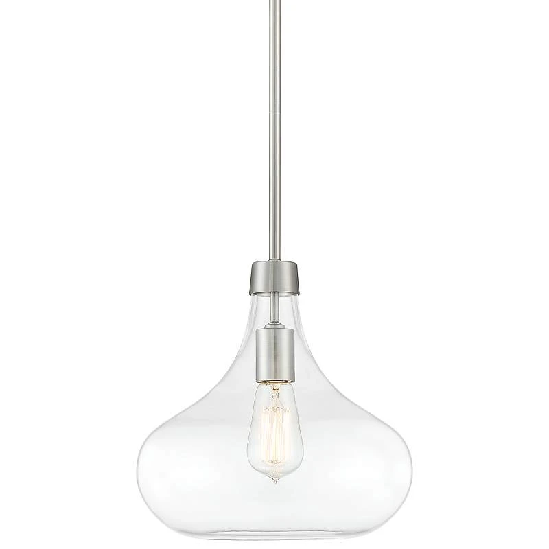 Possini Euro Cecil 11" Wide Brushed Nickel Mini Pendant - Image 2