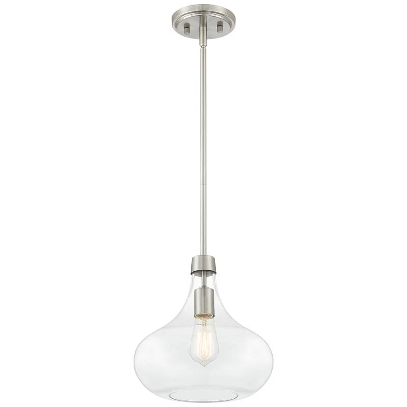 Possini Euro Cecil 11" Wide Brushed Nickel Mini Pendant - Image 5