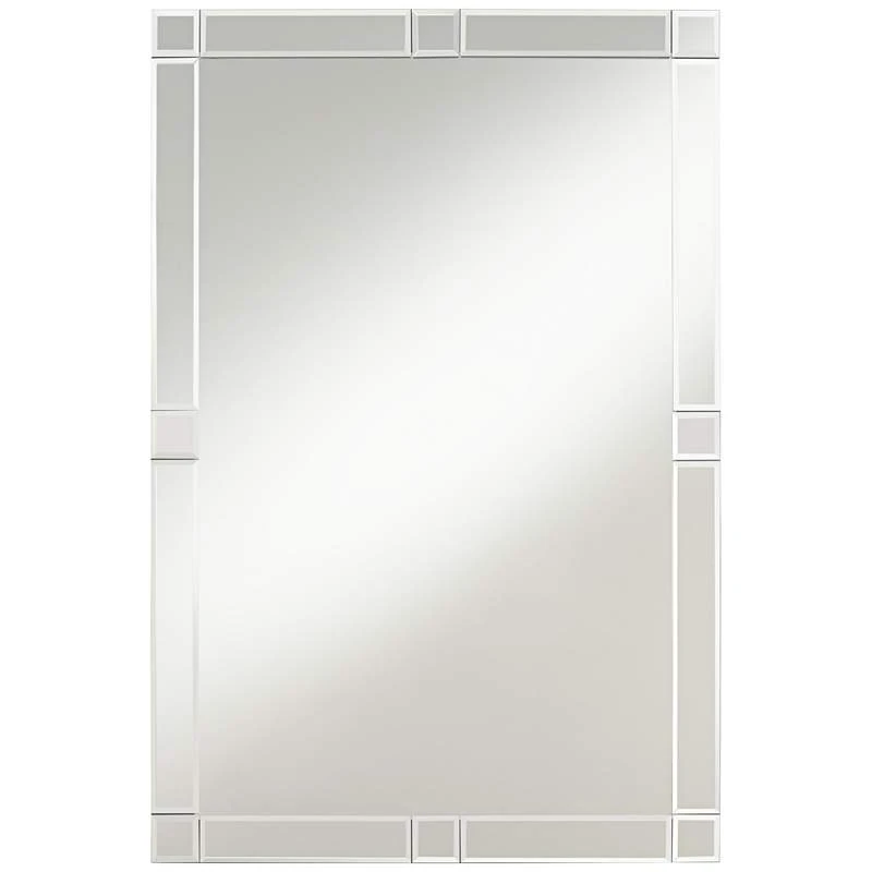 Possini Euro Cecili 23 1/2" X 35 1/2" Tiled Wall Mirror - Image 2