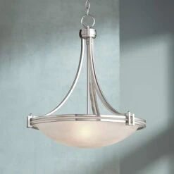 Possini Euro Deco 21 1/2" Wide Nickel Pendant Light