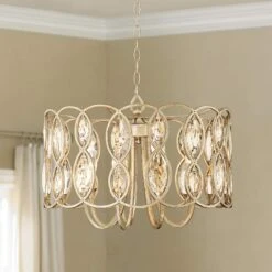 Possini Euro Design Bellmont 22 1/2" Wide Silver Leaf Pendant Light