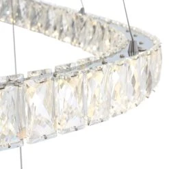 Possini Euro Ellyria 30 3/4" Twirling Crystal Modern LED Pendant Light