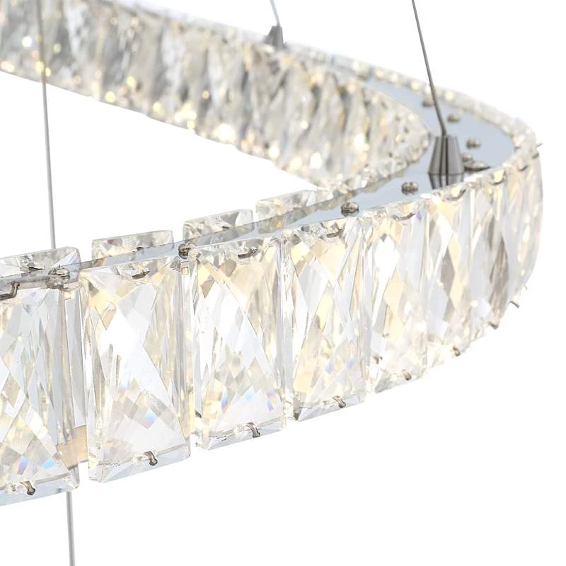 Possini Euro Ellyria 30 3/4" Twirling Crystal Modern LED Pendant Light