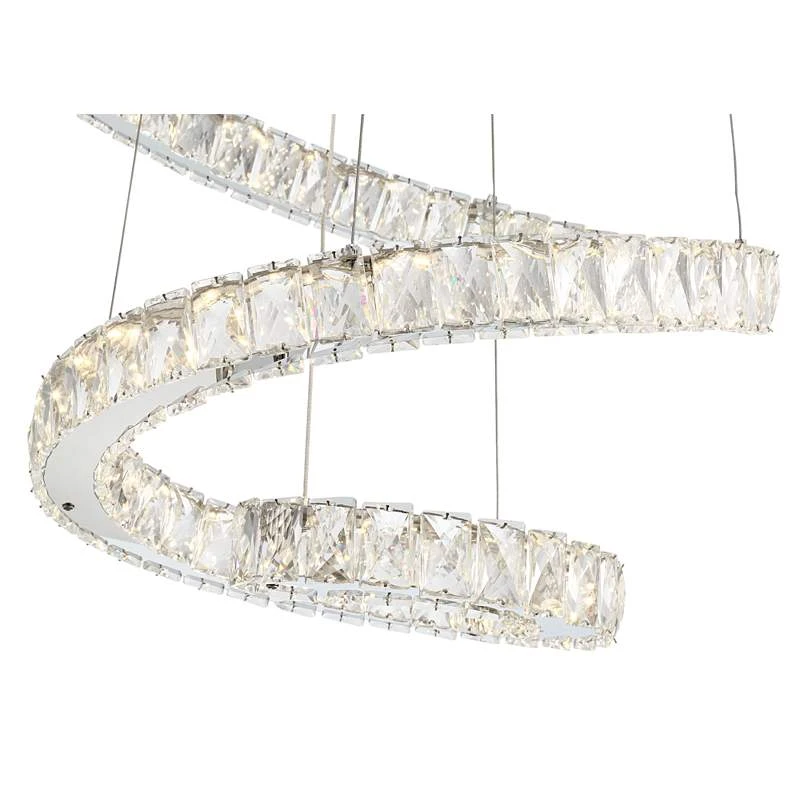 Possini Euro Ellyria 30 3/4" Twirling Crystal Modern LED Pendant Light - Image 3