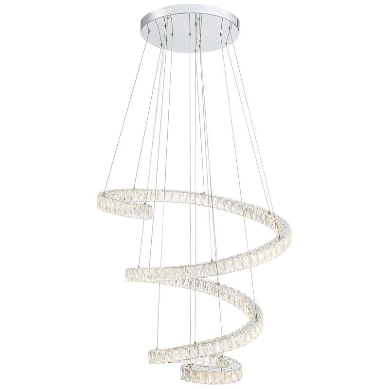 Possini Euro Ellyria 30 3/4" Twirling Crystal Modern LED Pendant Light - Image 6