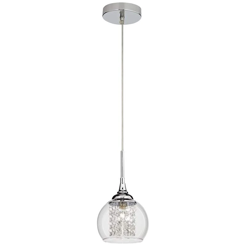 Possini Euro Encircled 6" Wide Crystal Glass Modern LED Mini Pendant - Image 5