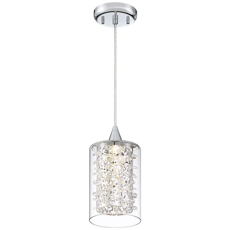Possini Euro Enya 5 1/2" Wide Modern Chrome LED Mini Pendant - Image 5