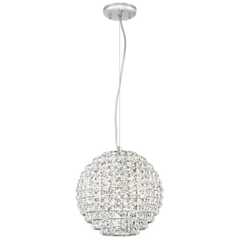 Possini Euro Gorgo 12" Wide Chrome And Crystal Modern Mini Pendant - Image 3
