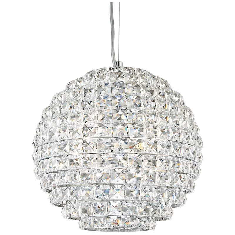 Possini Euro Gorgo 12" Wide Chrome And Crystal Modern Mini Pendant - Image 5